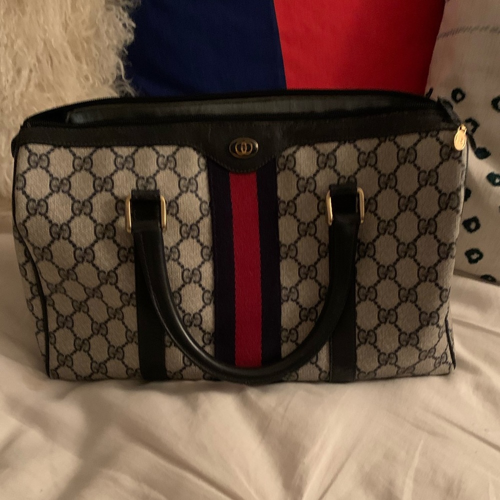 Vintage blue Gucci doctors bag